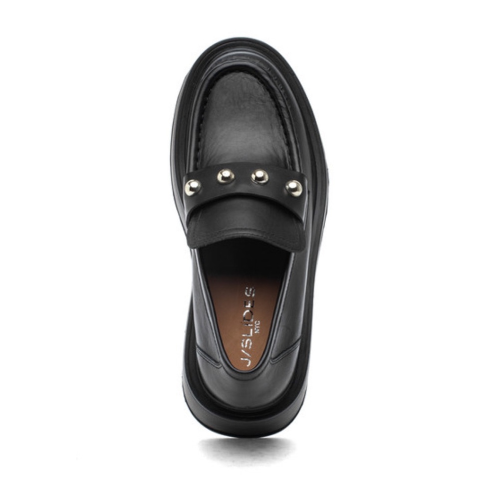 NWT J/SLIDES VICKY Black Leather Platform - Picture 5 of 16